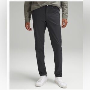Lululemon ABC slim-fit 5 pocket pant warpstreme 36x34 obsidian grey